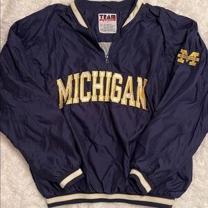 Men’s Vintage Michigan Team Edition Navy Pullover Jacket